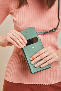Izzi Phone Crossbody - Celadon