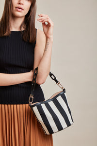 Striped Ava Bag - True Black