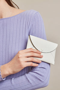 Envelope Wallet Clutch - Creme
