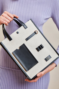 Canvas Pocket Courier - True Black + Sand