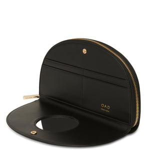 Calf Dia Continental Mirror Wallet - True Black
