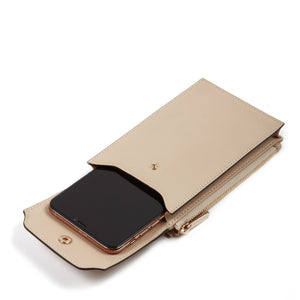Calf Izzi Phone Crossbody - Beige
