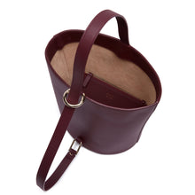 Load image into Gallery viewer, Calf Dome Bucket Bag - Bordeaux
