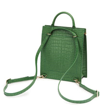 Load image into Gallery viewer, Croco Mini Arc Backpack - Fern
