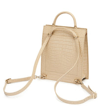 Load image into Gallery viewer, Croco Mini Arc Backpack - Sand
