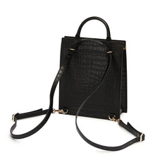Load image into Gallery viewer, Croco Mini Arc Backpack - True Black
