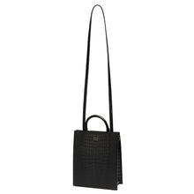 Load image into Gallery viewer, Croco Mini Arc Backpack - True Black
