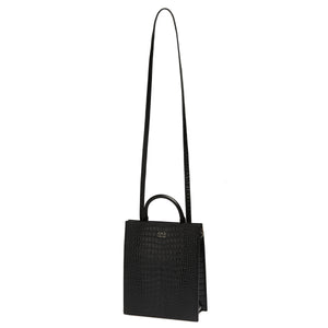 Croco Mini Arc Backpack - True Black