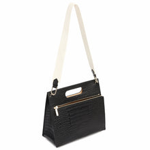 Load image into Gallery viewer, Croco Quinn Tote - True Black
