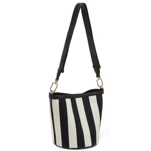 Striped Ava Bag - True Black