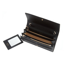 Load image into Gallery viewer, Zoe Crossbody Clutch - True Black + Porcini
