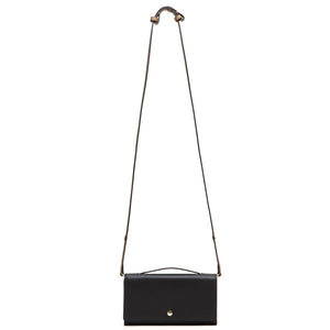 Zoe Crossbody Clutch - True Black + Porcini